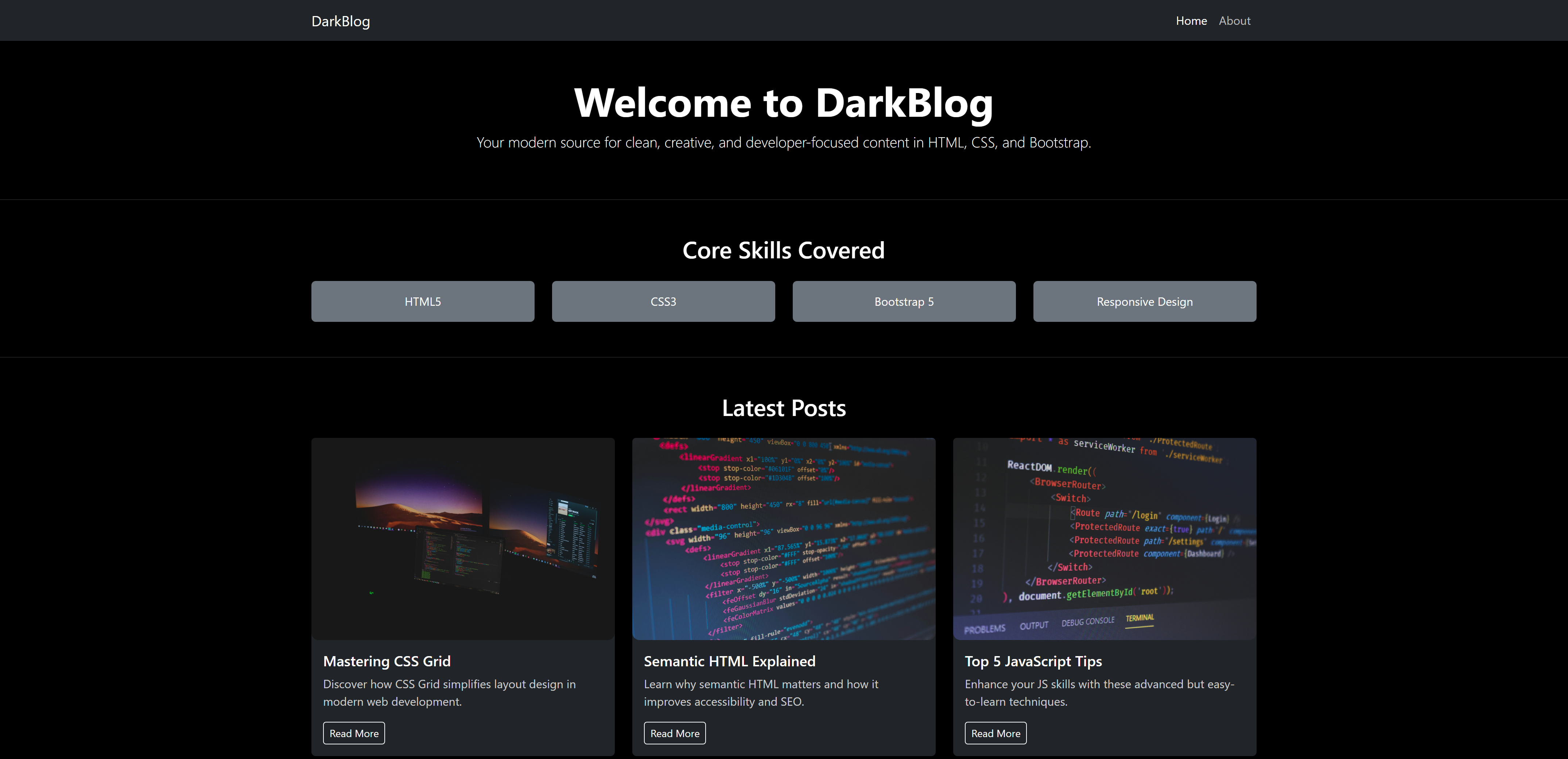Blog Website Screenshot